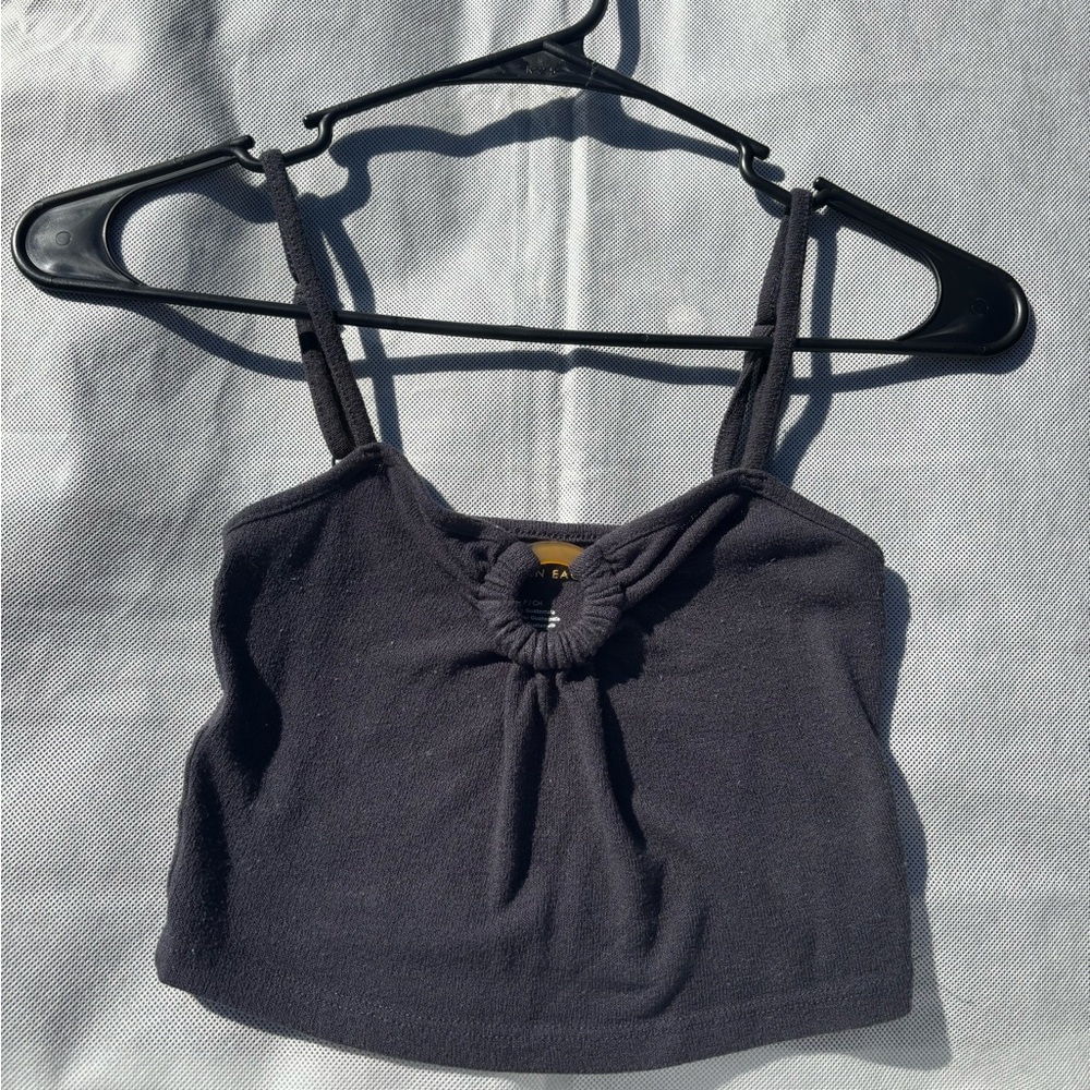 American eagle black crop tank